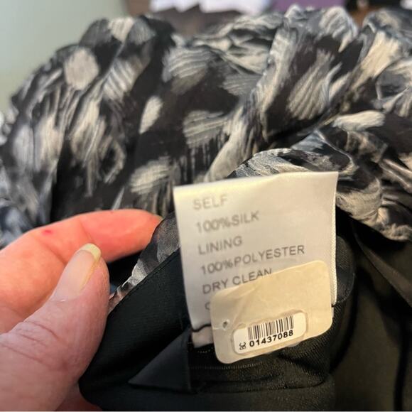 Tadashi Shoji Silk Dress 6 Elegant Ruched Evening Cocktail Date Party Luxe Glam - Picture 6 of 6